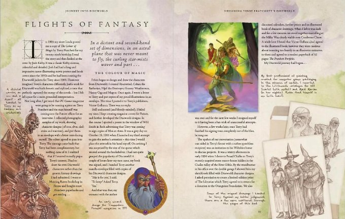 Extract from Designing Terry Pratchett's Discworld featuring The Witches and Cohen the Barbarian