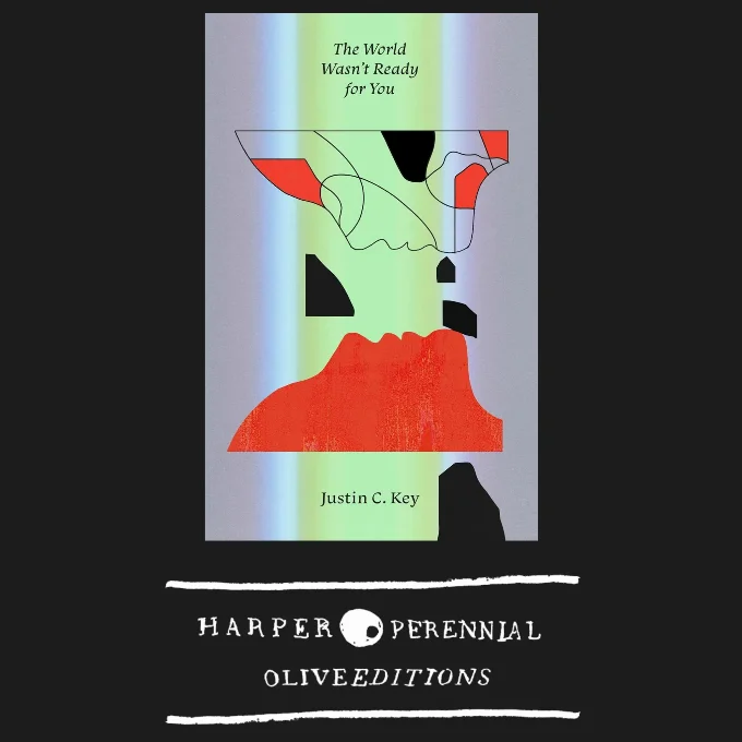 Olive editions cover for The World Wasn't Ready For You featuring two faces looking at each other