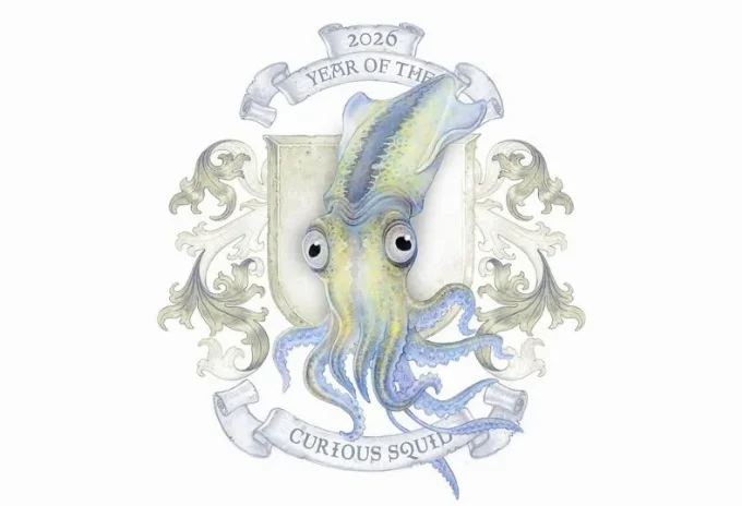 Paul Kidby's image for the Year of the Curious Squid