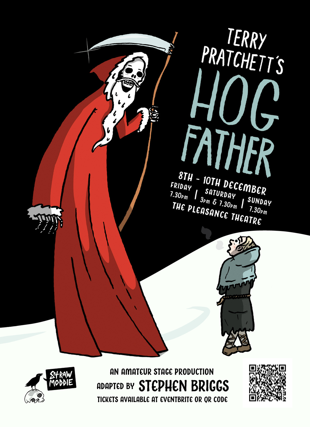 Hogfather by Strawmoddie Picture of the Hogfather talking to the little match girl