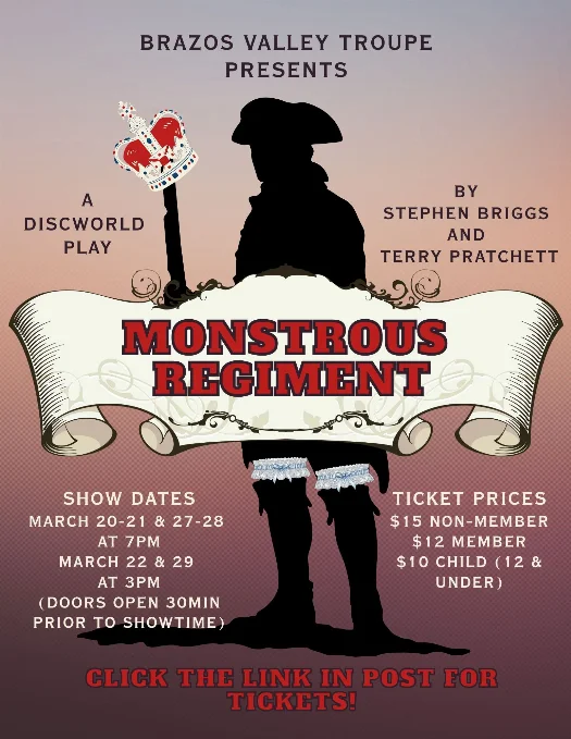 Poster for Monstrous Regimentperformed by Brazos Valley Troupe