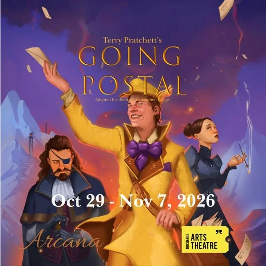 Poster for Going Postal performed by Brisbane Arts Theatre Poster for Going Postal performed by Brisbane Arts Theatre
