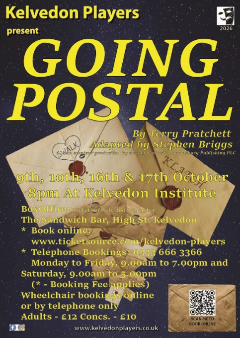 Poster for Going Postal performed by Kelvedon Players
