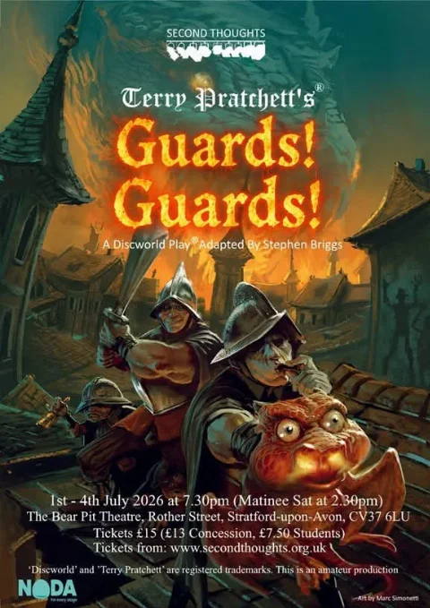 Poster for Guards! Guards! performed by Second Thoughts