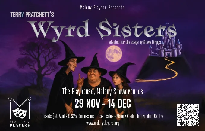 Poster for Wyrd Sistersperformed by Maleny Players
