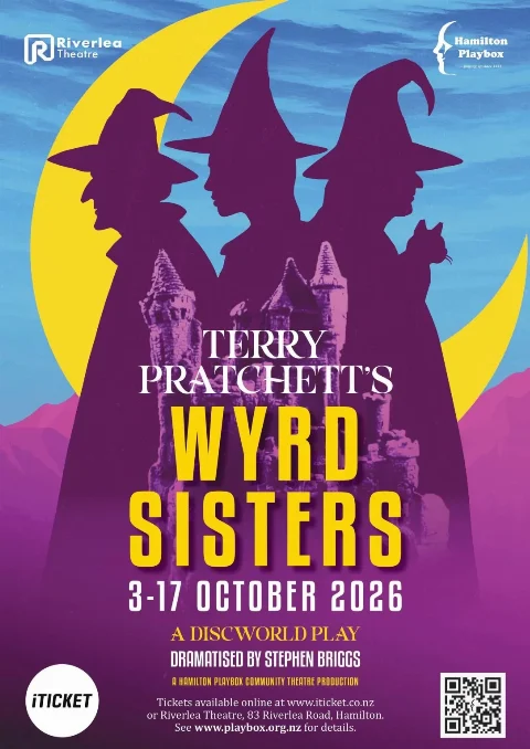 Poster for Wyrd Sisters performed by Hamilton Playbox