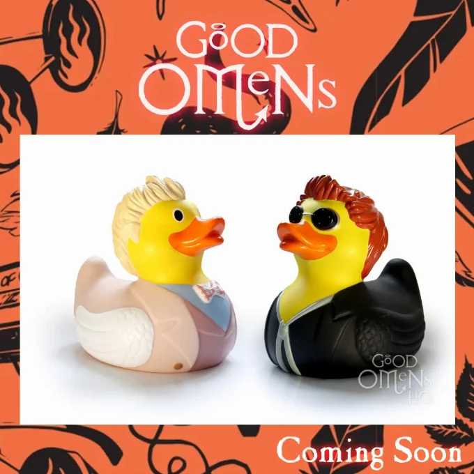Aziraphale and Crowley rubber ducks Image of Good Omens Aziraphale and Crowley rubber ducks