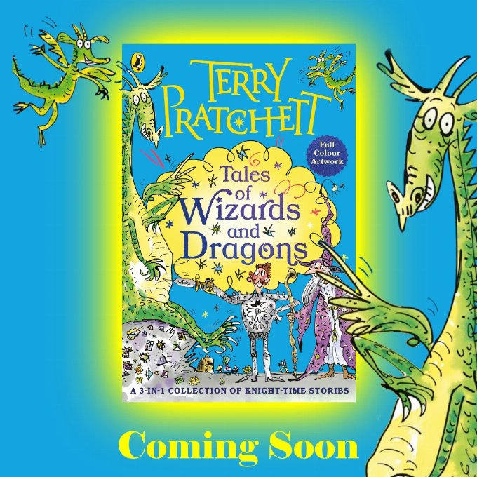 Tales of Wizards and Dragons by Terry Pratchett Cover of Tales of Wizards and Dragons by Terry Pratchett. Features a Mark Beech illustration of a dragon, knight and wizard