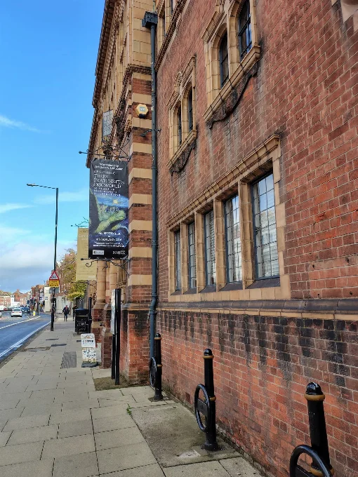 Photo of Worcester Art Gallery and Museum with Designing Terry Pratchett's Discworld Banner