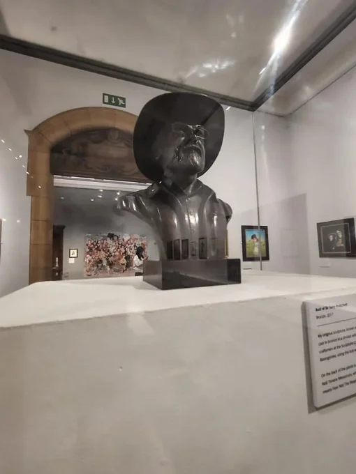 Photo of Terry Pratchett Bust at Worcester Art Gallery and Museum