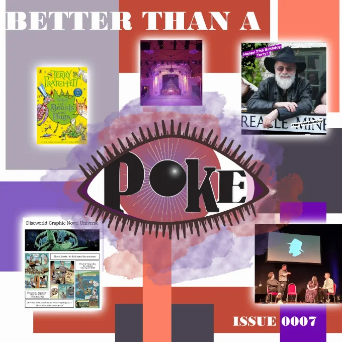 Newsletter 7 - April 2025 - Better Than a Poke in the Eye Colourful image depicting some of the news items from this month
