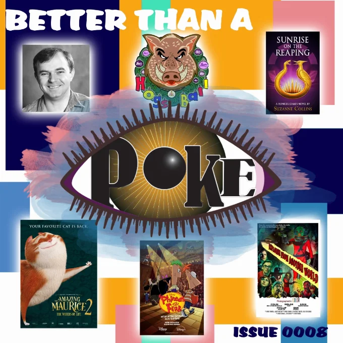 Newsletter 8 - May 2025 - Better Than a Poke in the Eye Colourful image depicting some of the news items from this month